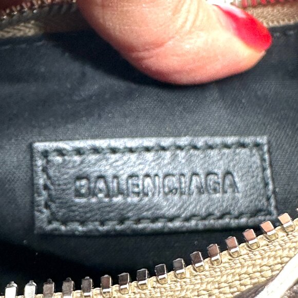 Balenciaga LE CAGOLE XS Metallic Leopard Stud Shoulder Crossbody Mini Bag - Picture 15 of 16